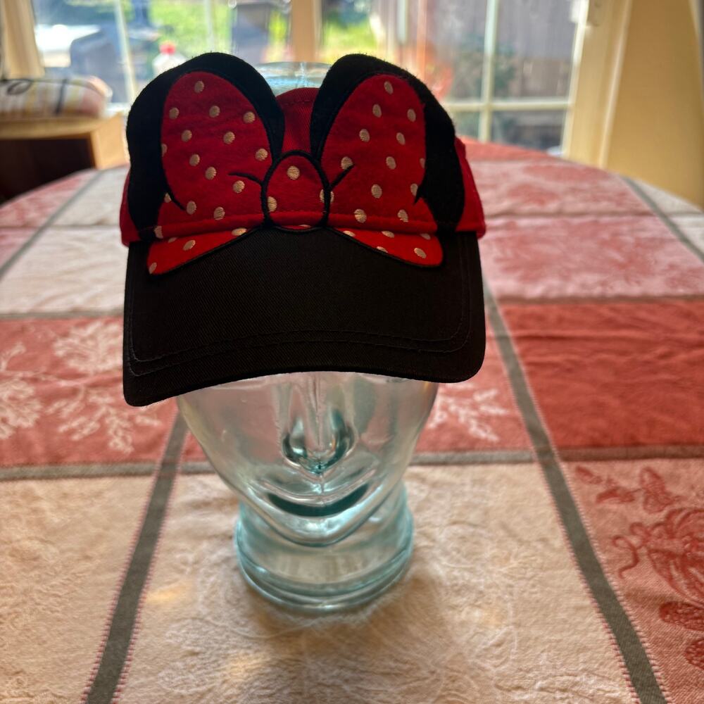Disney Parks Minnie Mouse Ears Bow Sun Visor OSFA